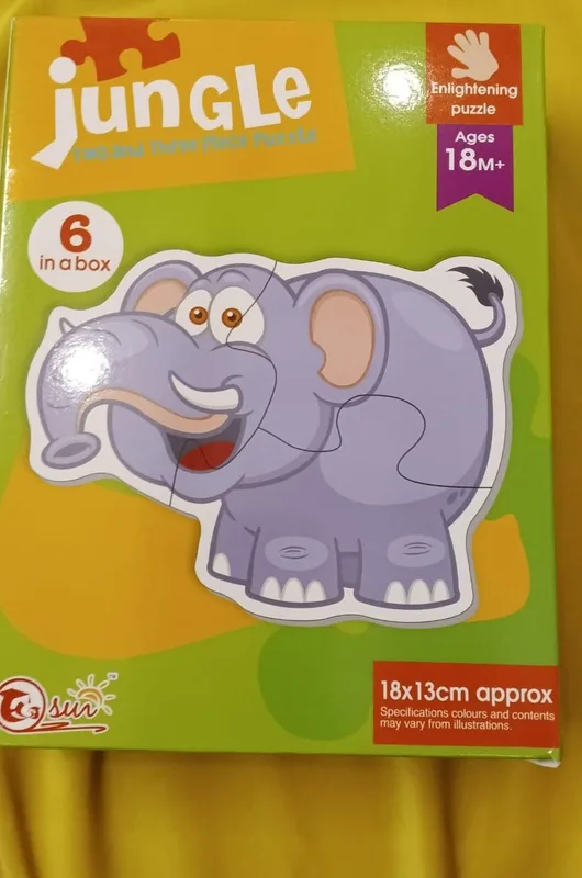 Jungle 2 & 3 Piece Puzzles – 6 in a Box
